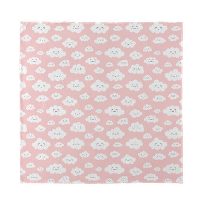 Cute Cloud Pattern Print Silk Bandana
