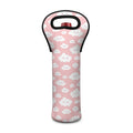 Cute Cloud Pattern Print Single Neoprene Wine Tote