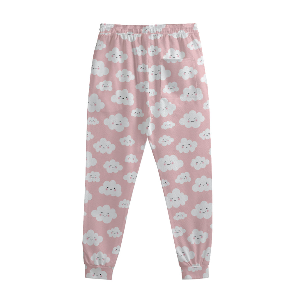 Cute Cloud Pattern Print Sweatpants