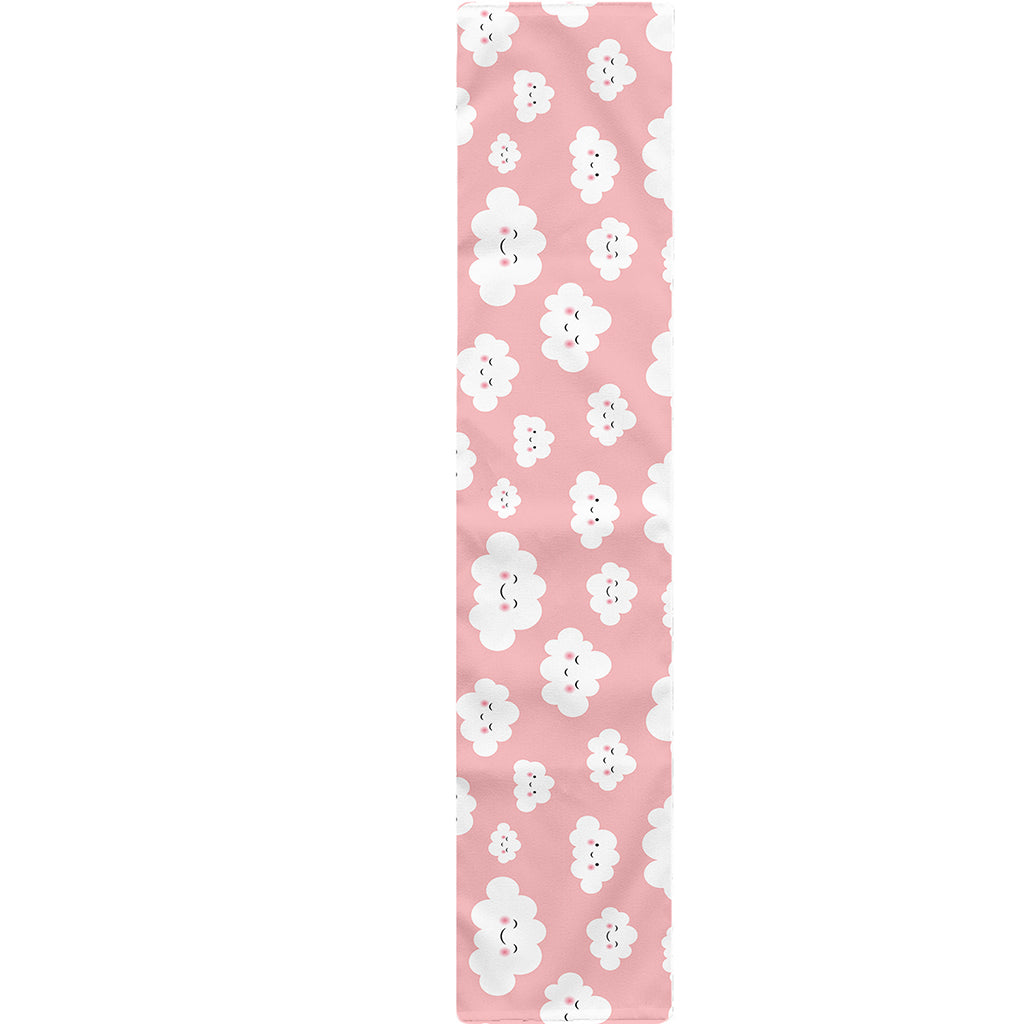 Cute Cloud Pattern Print Table Runner