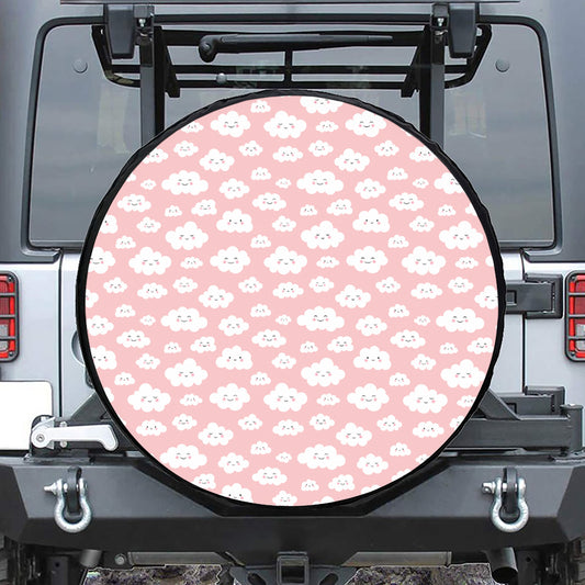 Cute Cloud Pattern Print Tire Cover