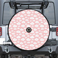 Cute Cloud Pattern Print Tire Cover With Camera Hole