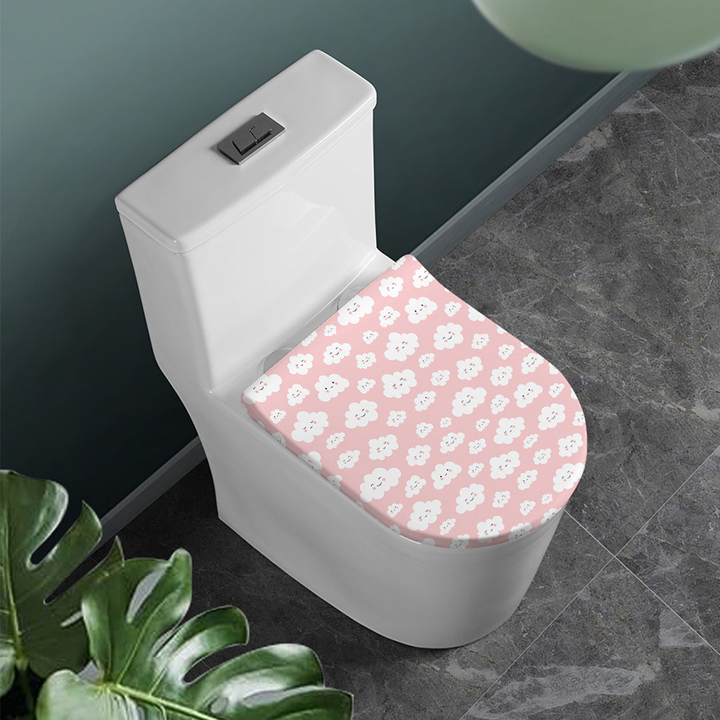 Cute Cloud Pattern Print Toilet Lid Cover