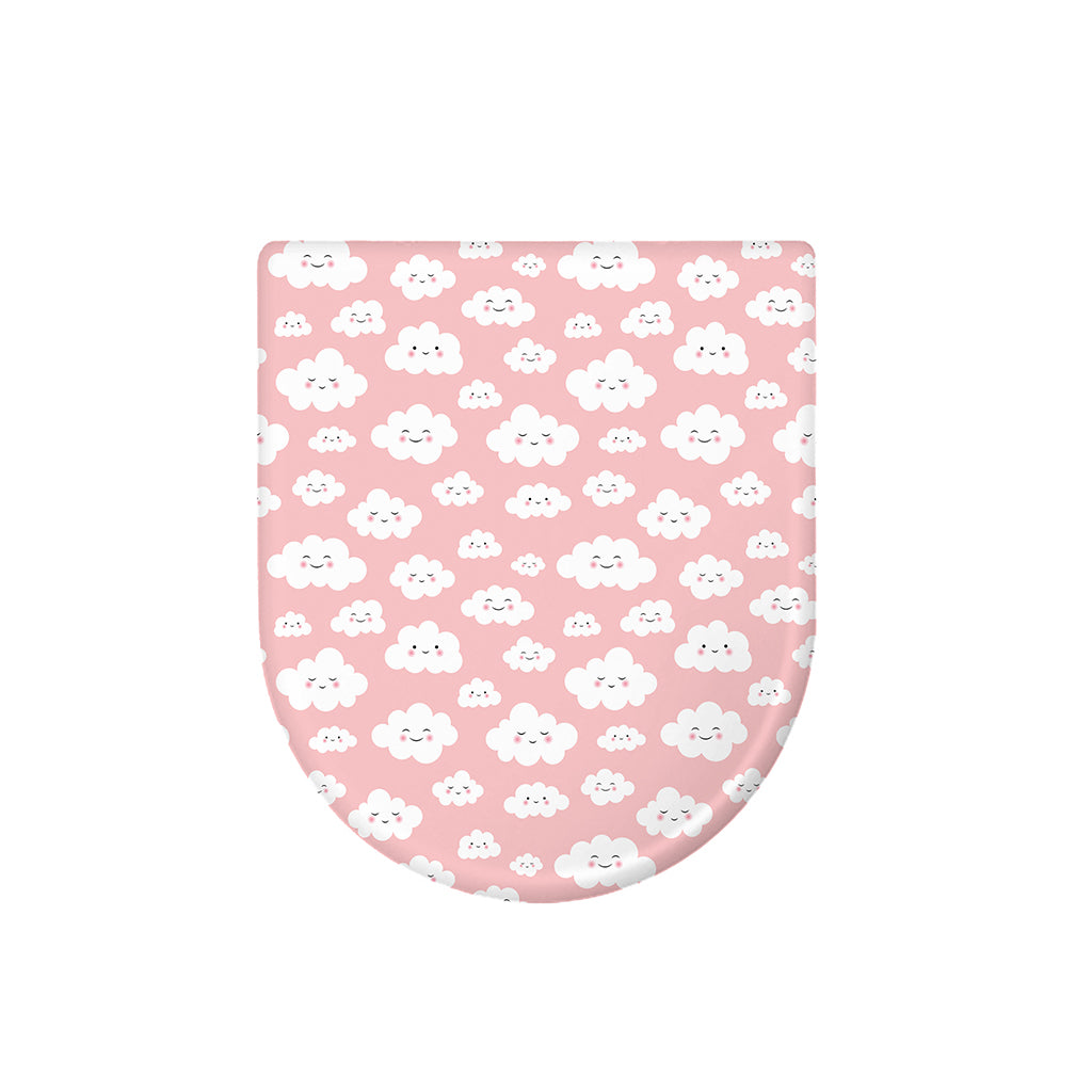 Cute Cloud Pattern Print Toilet Lid Cover