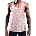 Cute Cloud Pattern Print Training Tank Top