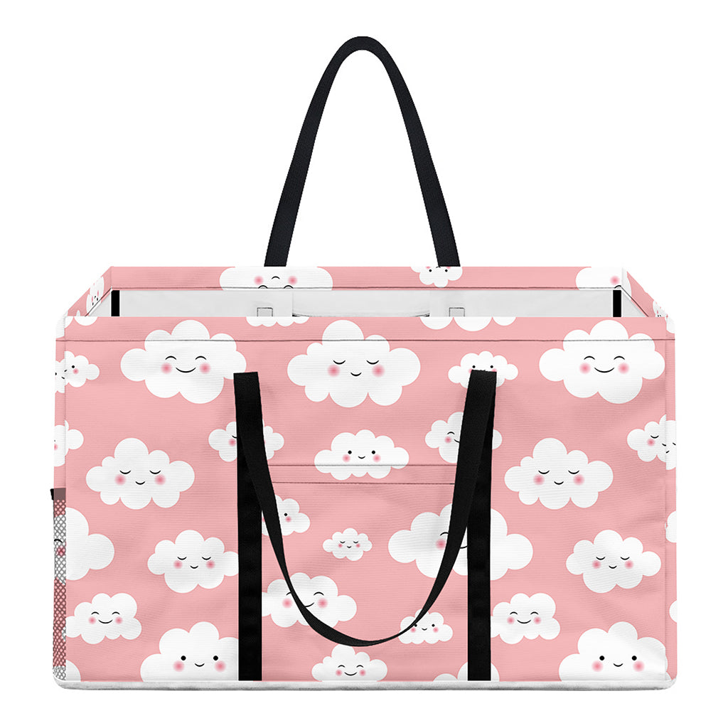 Cute Cloud Pattern Print Utility Tote Bag