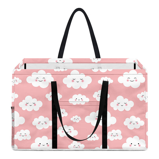 Cute Cloud Pattern Print Utility Tote Bag