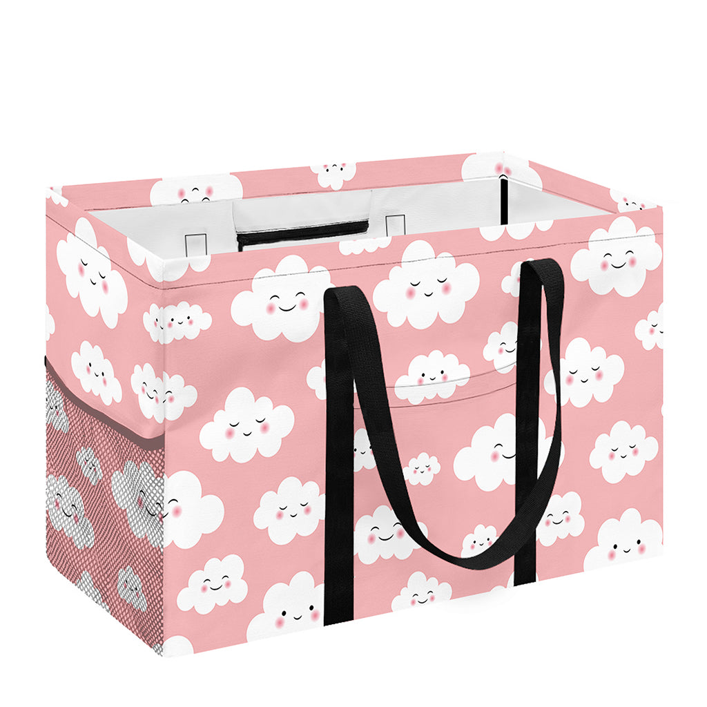 Cute Cloud Pattern Print Utility Tote Bag