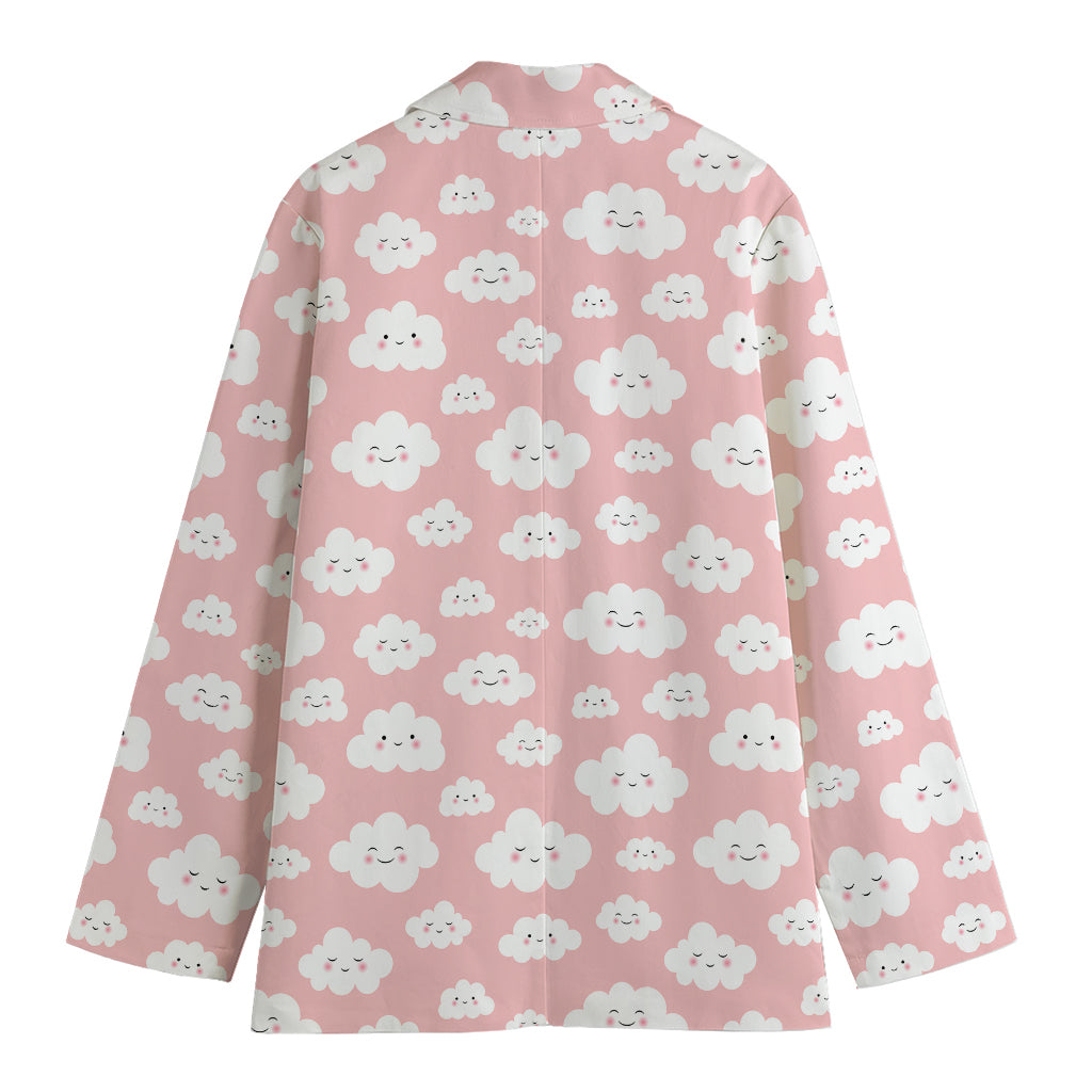 Cute Cloud Pattern Print Women's Blazer