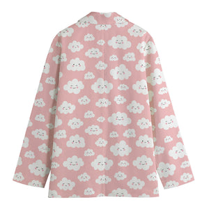 Cute Cloud Pattern Print Women's Blazer