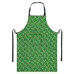 Cute Clover St. Patrick's Day Print Bib Apron With Pocket