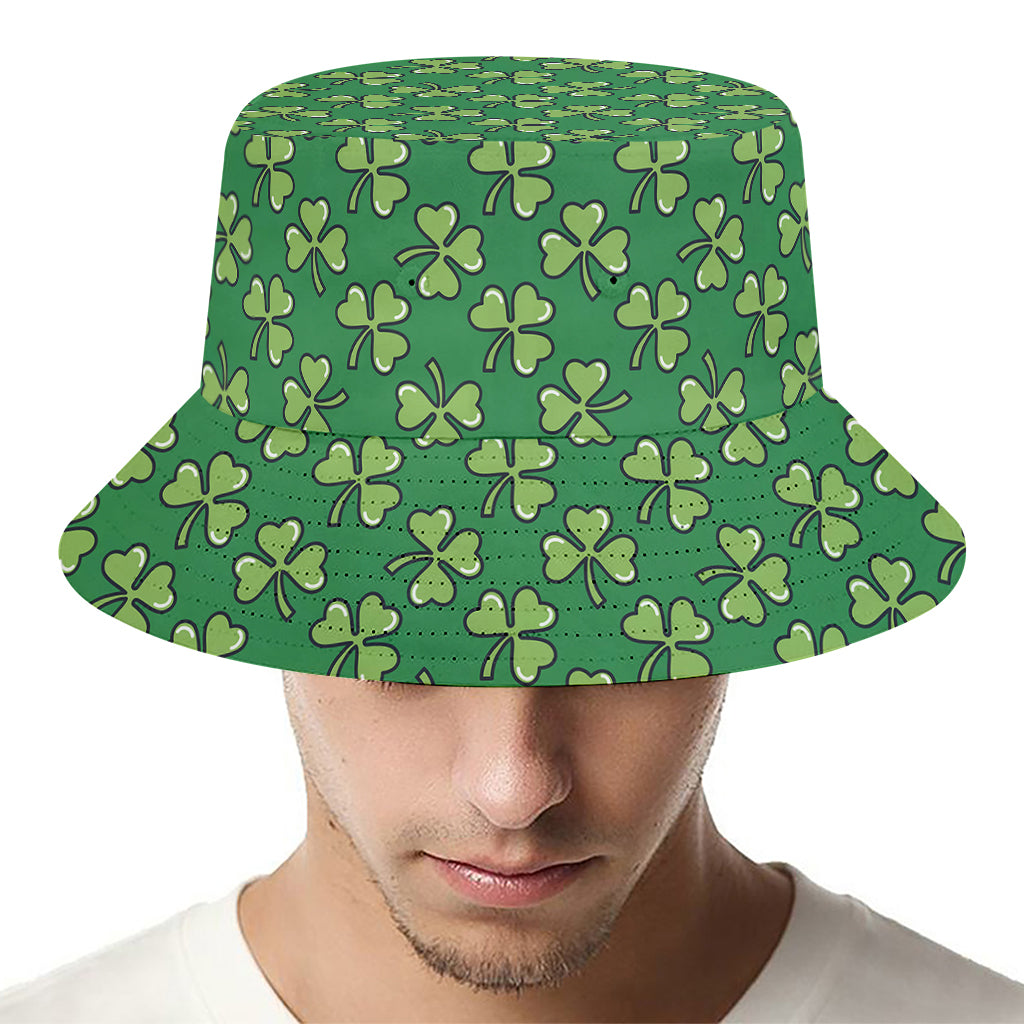 Cute Clover St. Patrick's Day Print Bucket Hat