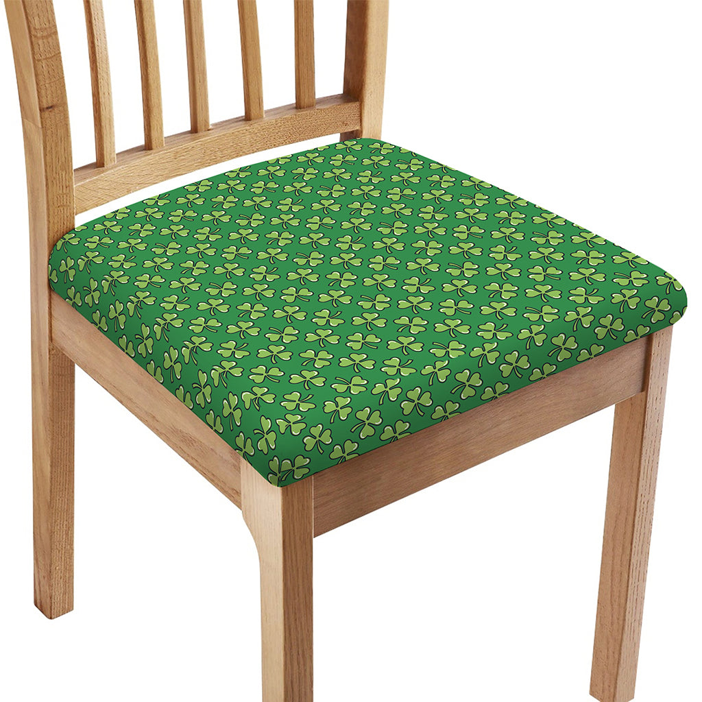 Cute Clover St. Patrick's Day Print Chair Cushion Cover