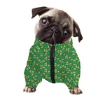 Cute Clover St. Patrick's Day Print Dog Zip Up Jacket