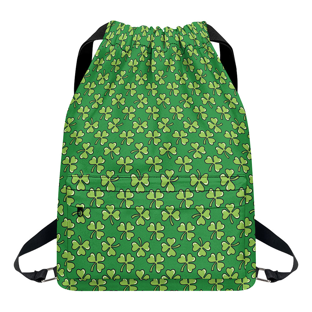 Cute Clover St. Patrick's Day Print Drawstring Backpack