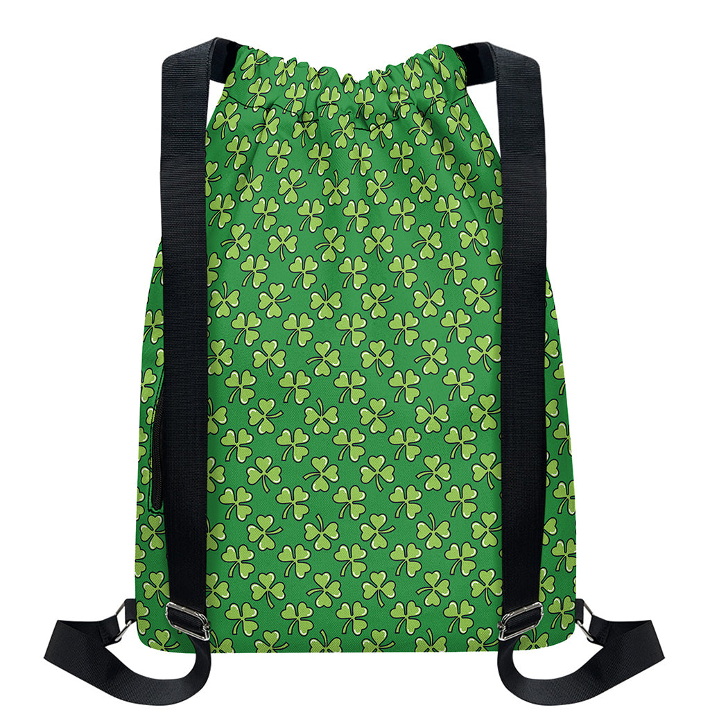 Cute Clover St. Patrick's Day Print Drawstring Backpack