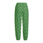 Cute Clover St. Patrick's Day Print Fleece Lined Knit Pants