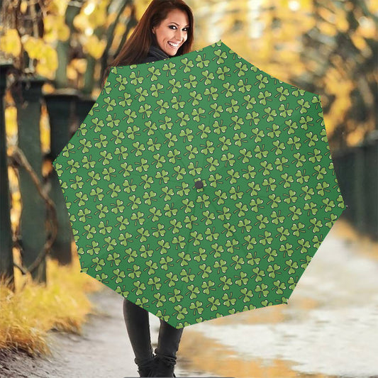 Cute Clover St. Patrick's Day Print Foldable Umbrella