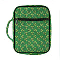 Cute Clover St. Patrick's Day Print Front Pocket Bible Bag