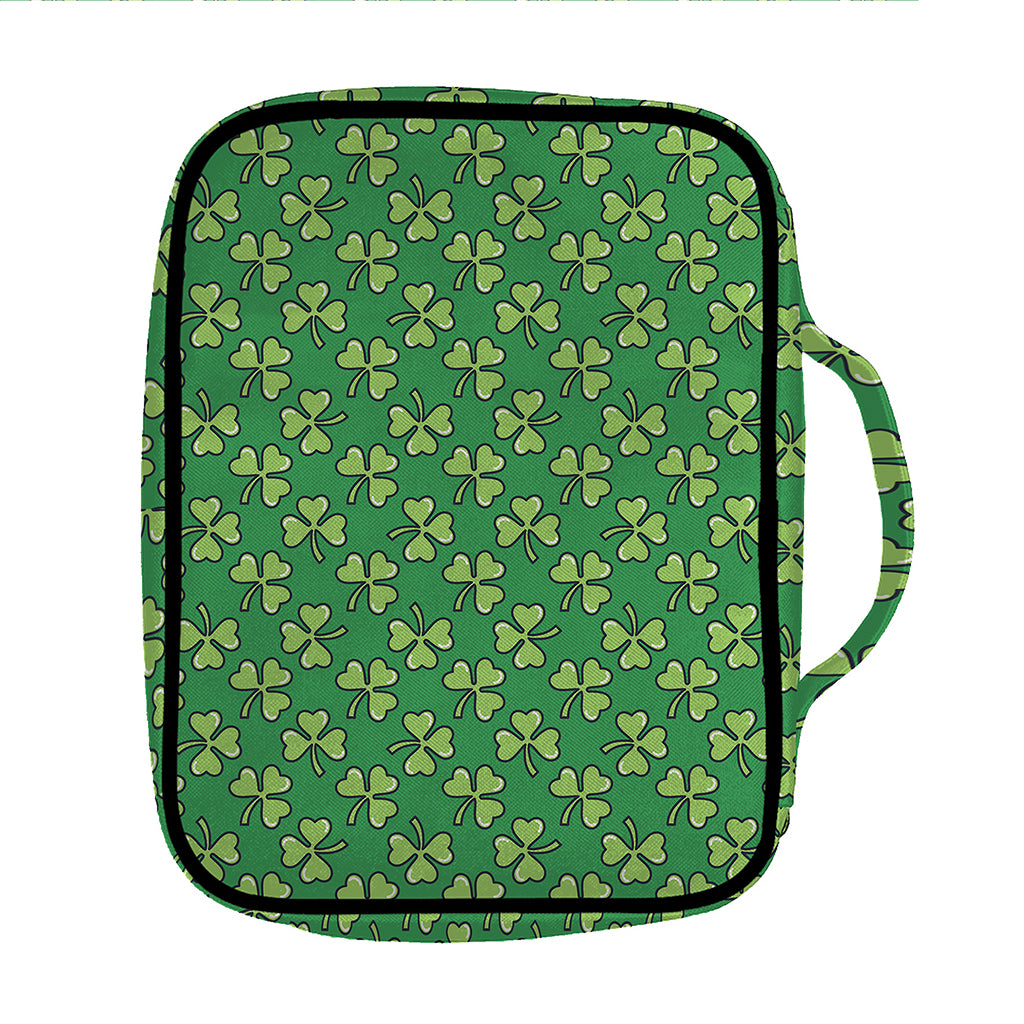Cute Clover St. Patrick's Day Print Front Pocket Bible Bag