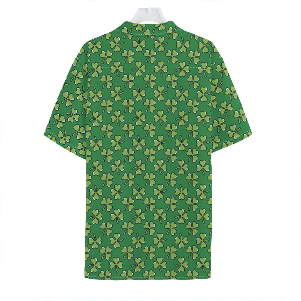 Cute Clover St. Patrick's Day Print Hawaiian Shirt