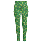 Cute Clover St. Patrick's Day Print High-Waisted Pocket Leggings