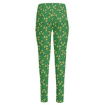 Cute Clover St. Patrick's Day Print High-Waisted Pocket Leggings