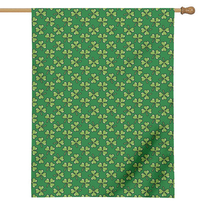 Cute Clover St. Patrick's Day Print House Flag