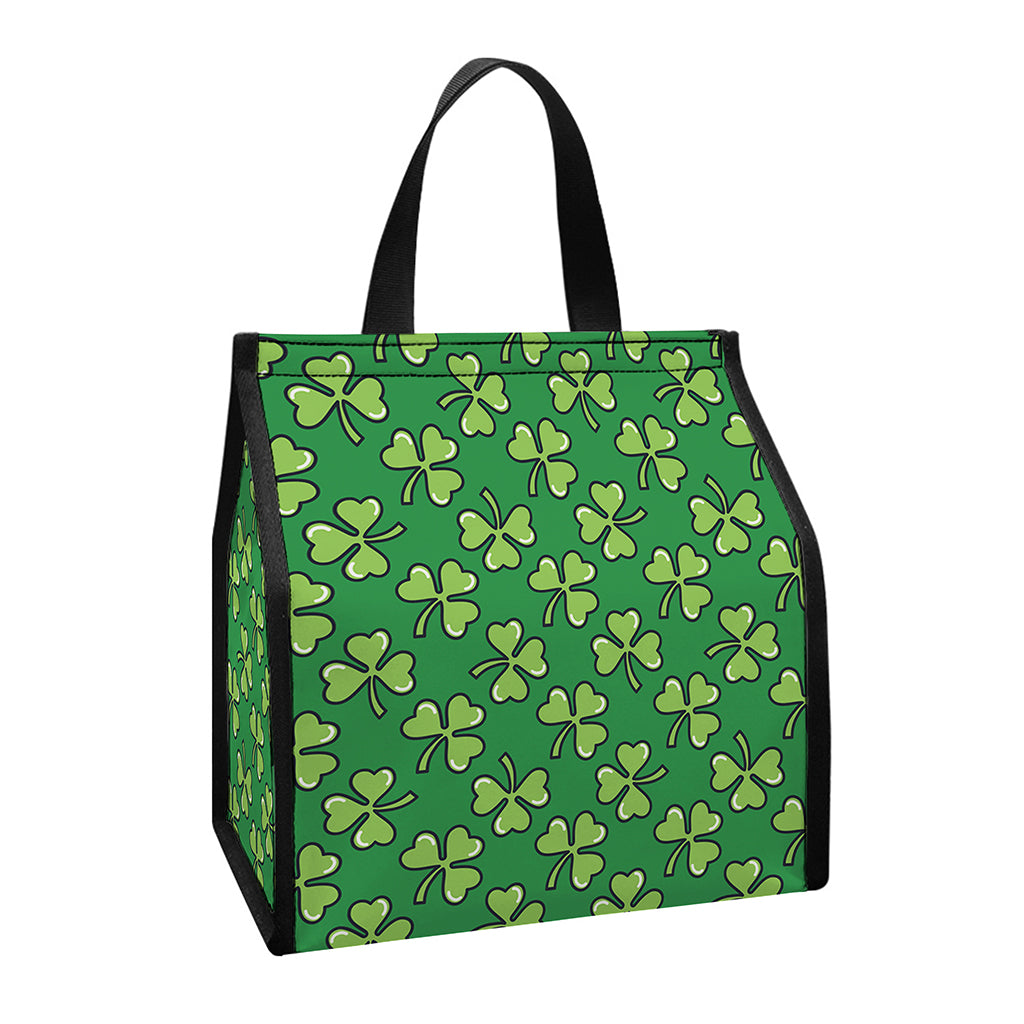 Cute Clover St. Patrick's Day Print Insulated Lunch Tote