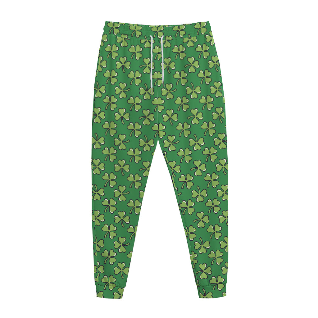 Cute Clover St. Patrick's Day Print Jogger Pants