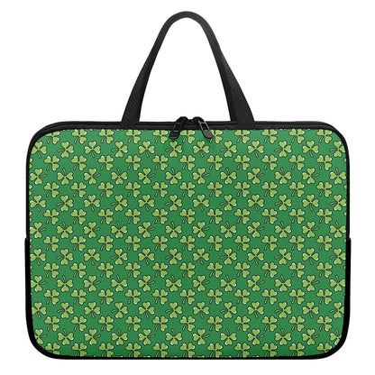 Cute Clover St. Patrick's Day Print Laptop Sleeve With Handle