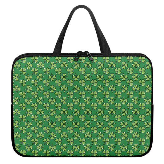 Cute Clover St. Patrick's Day Print Laptop Sleeve With Handle