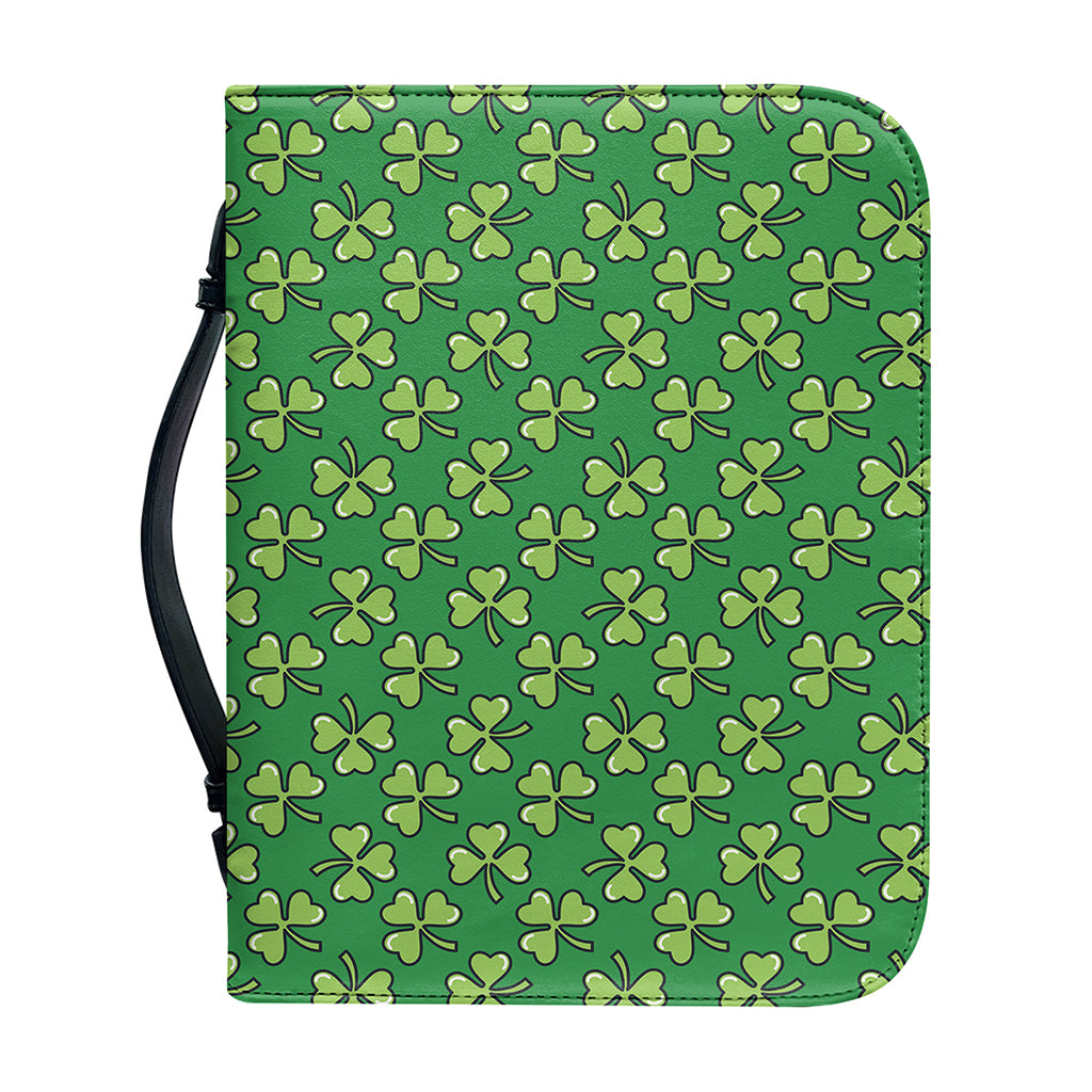 Cute Clover St. Patrick's Day Print Leather Bible Cover