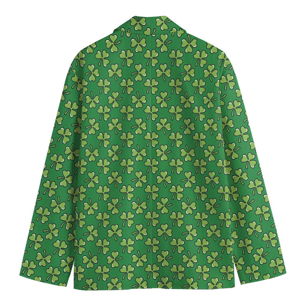 Cute Clover St. Patrick's Day Print Men's Blazer
