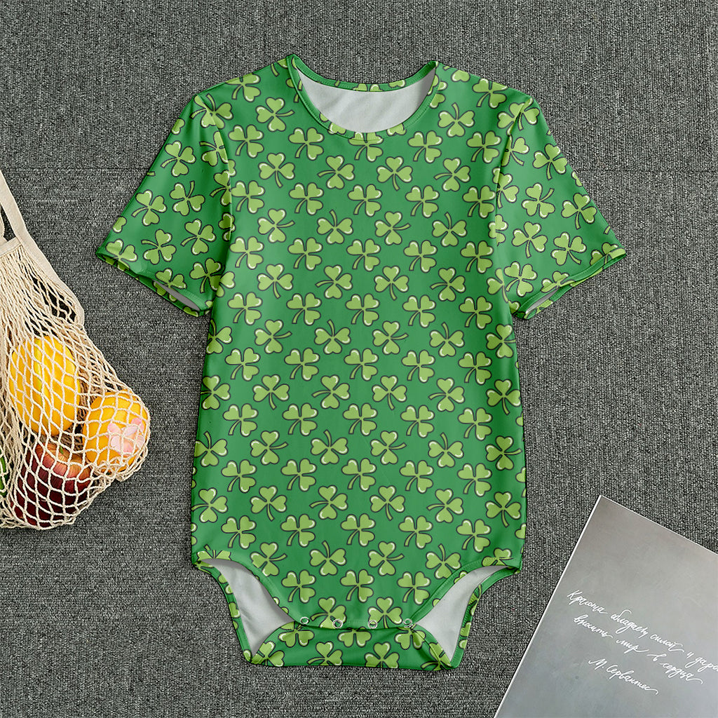 Cute Clover St. Patrick's Day Print Men's Bodysuit