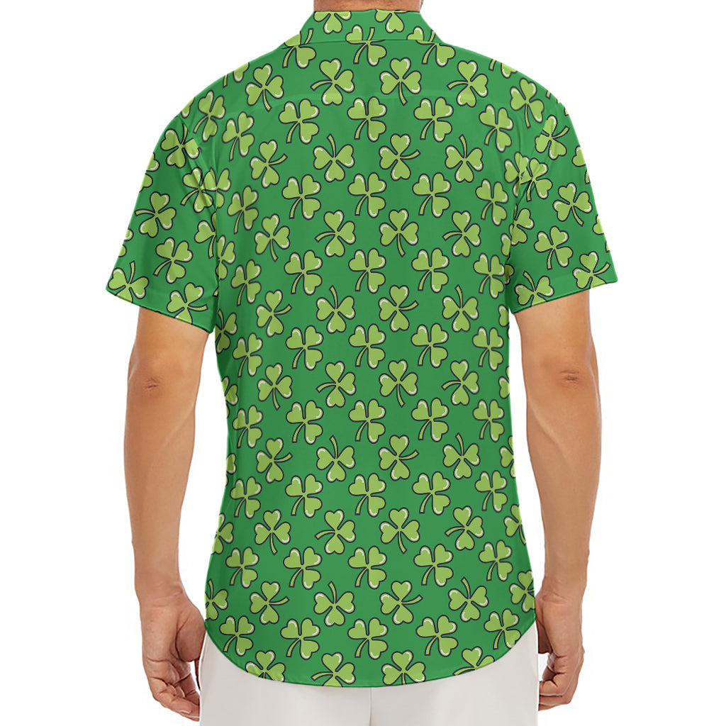 Cute Clover St. Patrick's Day Print Men's Deep V-Neck Shirt