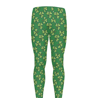 Cute Clover St. Patrick's Day Print Men's leggings
