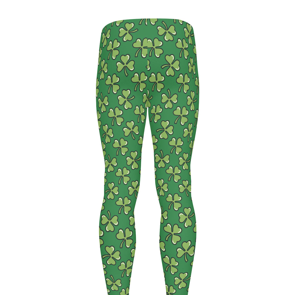 Cute Clover St. Patrick's Day Print Men's leggings