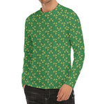 Cute Clover St. Patrick's Day Print Men's Long Sleeve Rash Guard