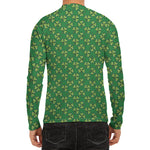 Cute Clover St. Patrick's Day Print Men's Long Sleeve Rash Guard