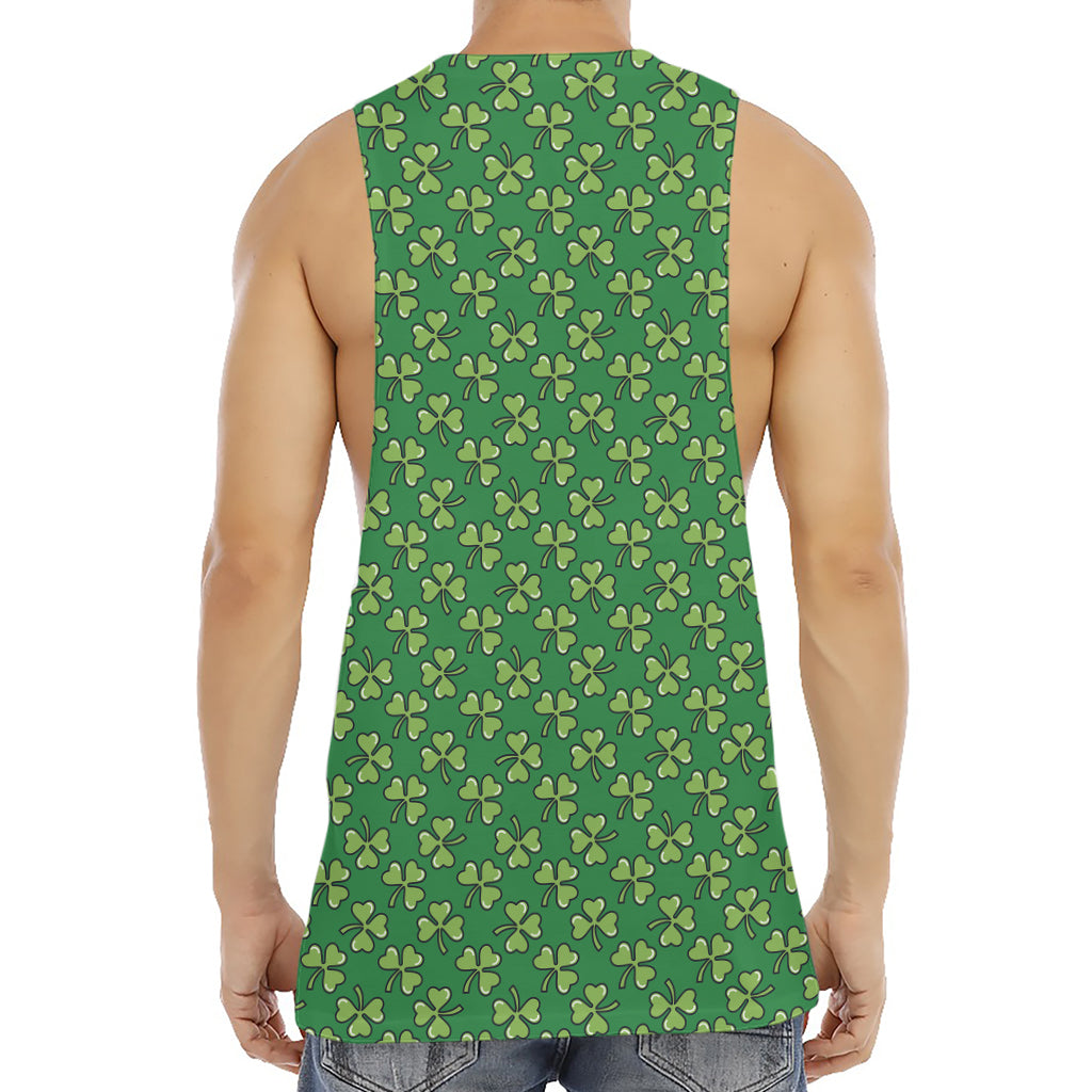 Cute Clover St. Patrick's Day Print Men's Muscle Tank Top
