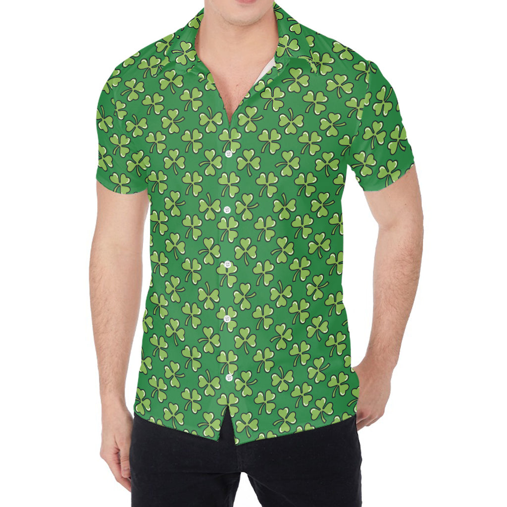 Cute Clover St. Patrick's Day Print Men's Shirt