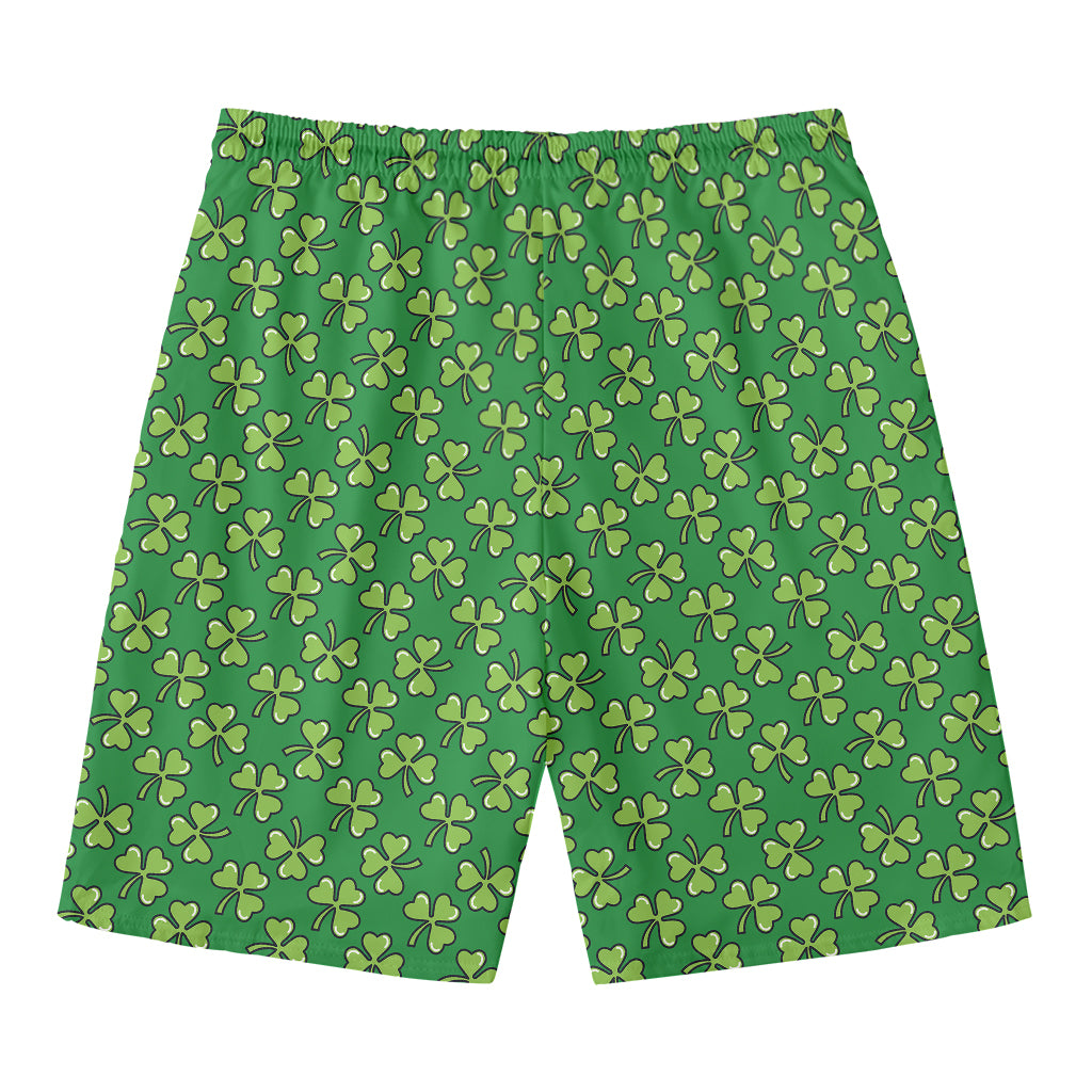 Cute Clover St. Patrick's Day Print Men's Swim Trunks