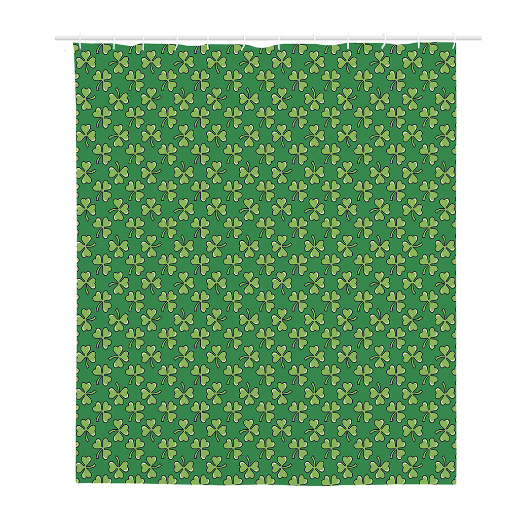 Cute Clover St. Patrick's Day Print Polyester Shower Curtain