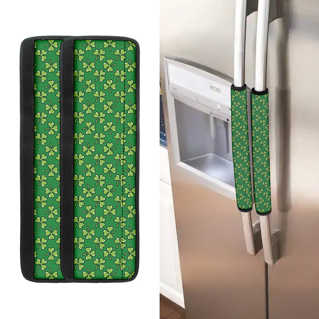 Cute Clover St. Patrick's Day Print Refrigerator Handle Covers