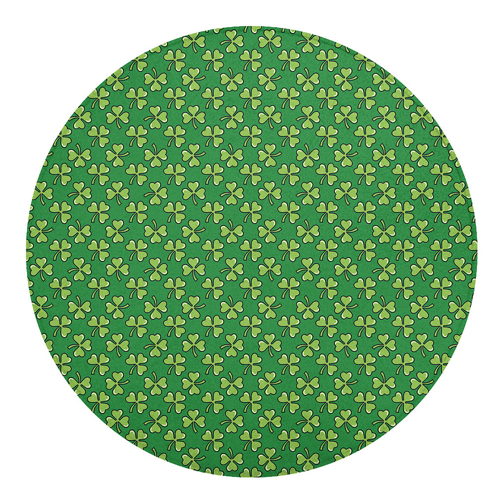 Cute Clover St. Patrick's Day Print Round Blanket