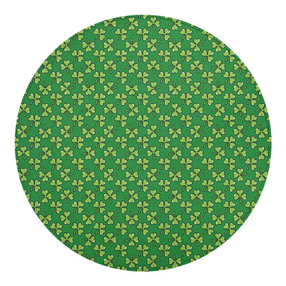 Cute Clover St. Patrick's Day Print Round Blanket