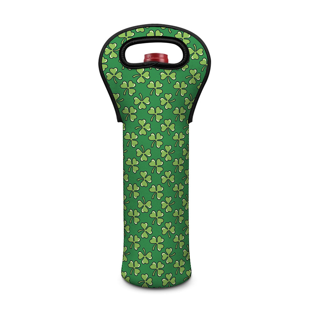 Cute Clover St. Patrick's Day Print Single Neoprene Wine Tote
