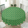 Cute Clover St. Patrick's Day Print Waterproof Round Tablecloth