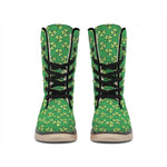 Cute Clover St. Patrick's Day Print Winter Boots